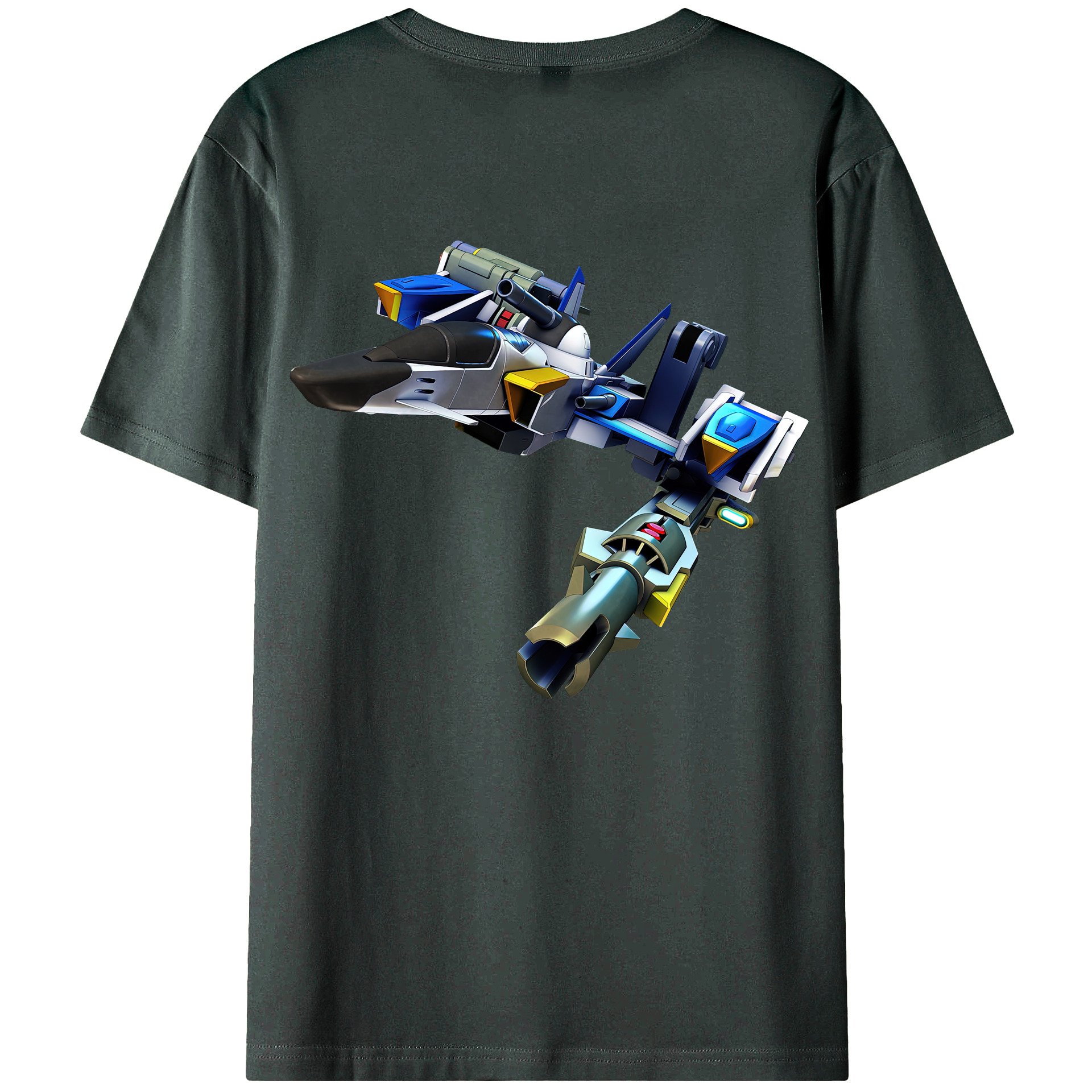 （画像用） 機動戦士ガンダム Mobile Suit Gundam 綿100％ メンズ半袖Tシャツ（バックプリント） 通気性